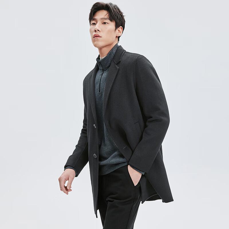 SEPTWOLVES Men's Knitted Wool Blend Overcoat