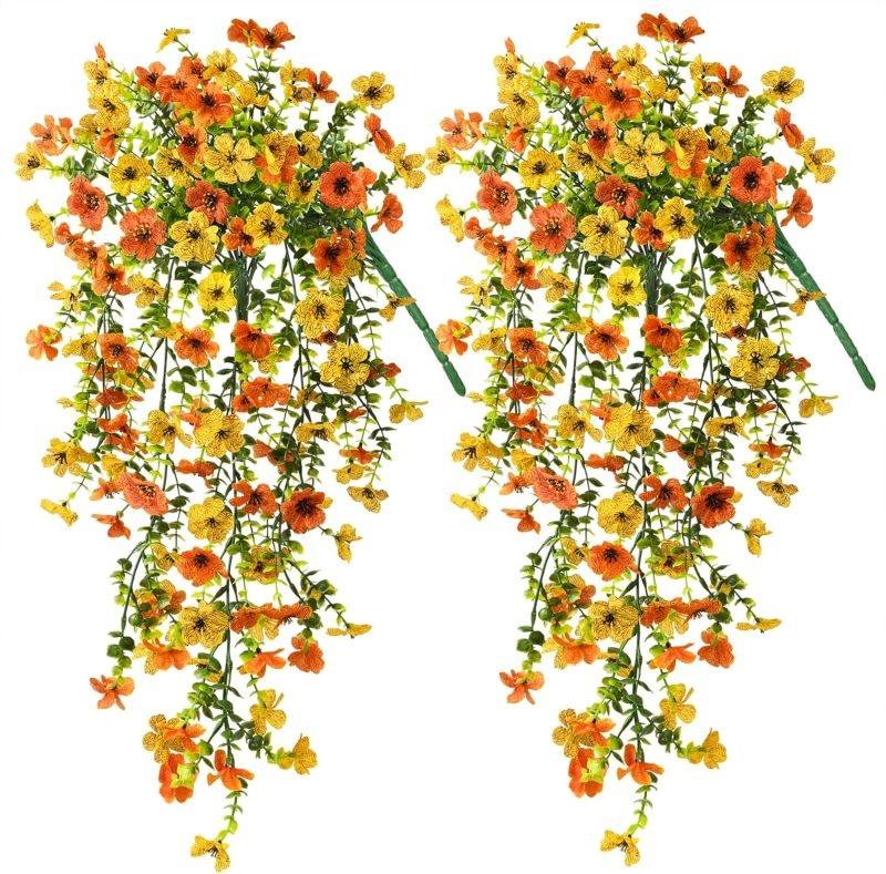 

Artificial Flowers Plant Rattan Morning Glories Outdoor Wedding Bridal Arch Home Room Table Yard Festival Decor Diy Gifts Garden 1 pc