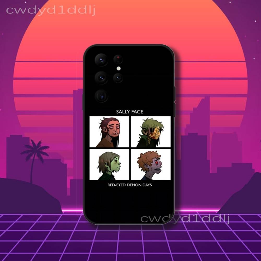 

S-Sally Face Game Sal Phone Case For Samsung S10,S21,FE,S21 ,S26,S25,S24,S23,Ultra,S9,S22,Plus Black Shockproof TPU Samsung S26
