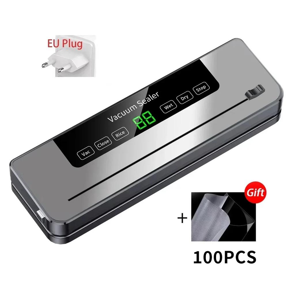 Electric Vacuum Sealer Machine Dry/Wet Food Packaging Vacuum Sealing Bags Food Storage Vacuum Packaging Machine for Kitchen