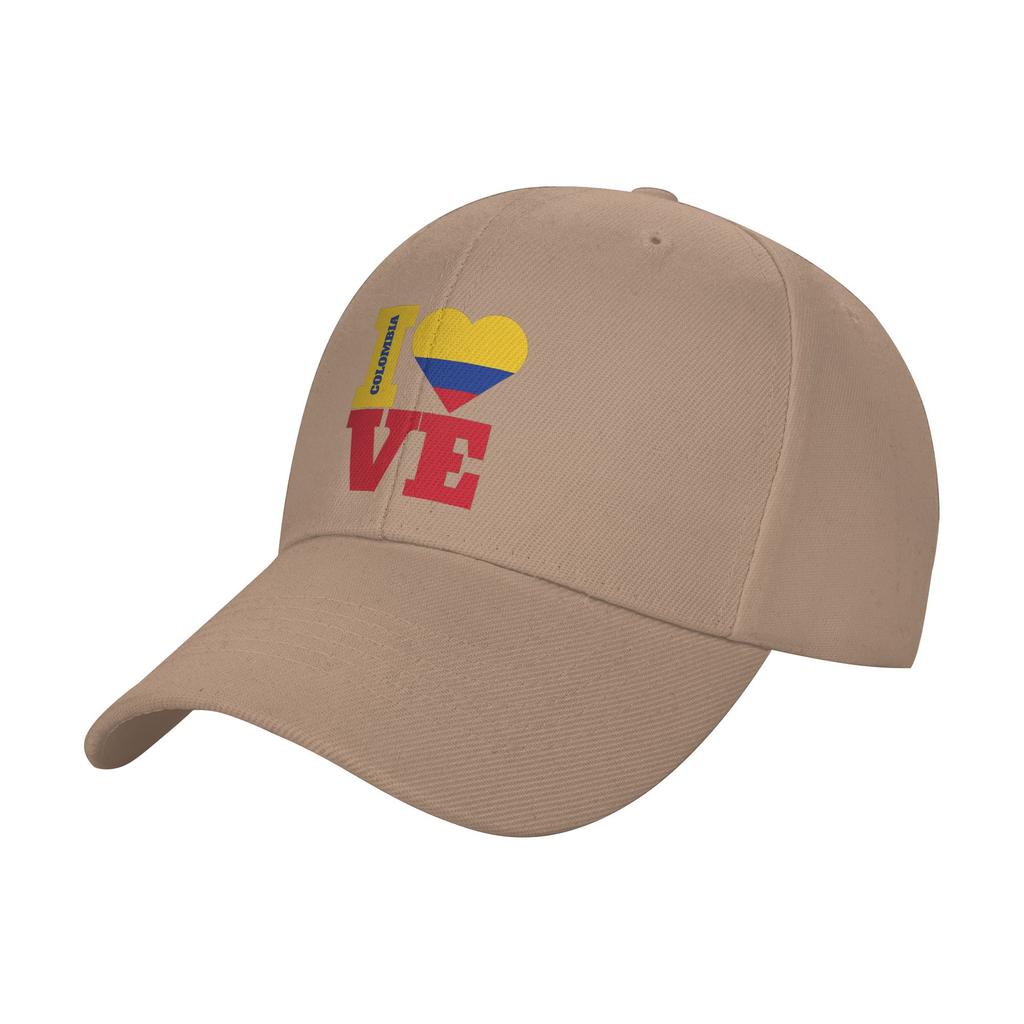 Ich liebe Kolumbien Baseballkappe Stilvolle Unisex-Erwachsenen Hip-Hop-Hüte Sonnenschutz-Design Wandern Angeln Baseballkappen Geburtstagsgeschenk