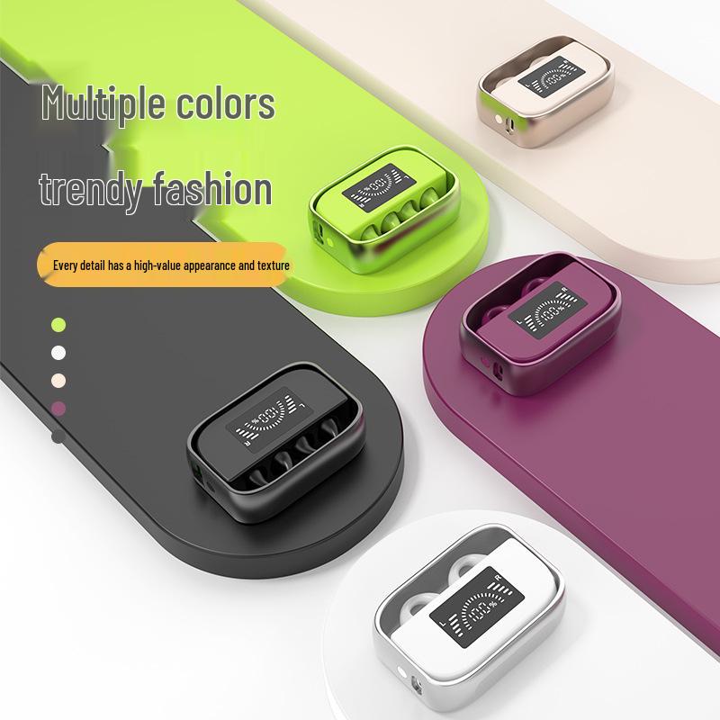 New Mini Wireless Clip-on Bluetooth Earbuds with Charging Case and Battery Display
