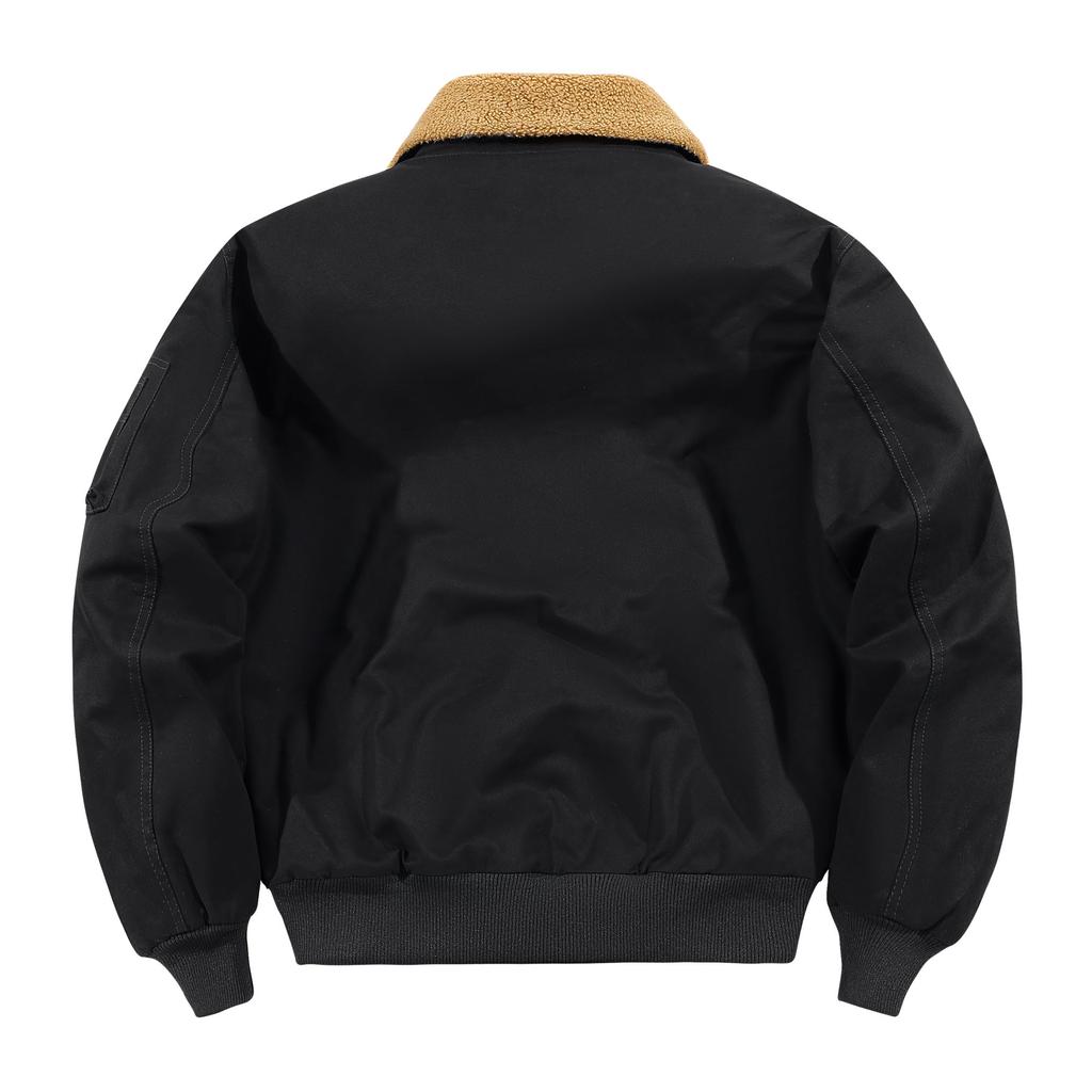 Men's Cotton Jacket with Added Fleece, Cotton Jacket with Thickened Outer Layer, Men's Jacket with Added Fleece