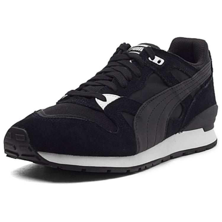 Puma Duplex Classic Retro Mesh Fabric Shock Absorption Non-Slip Wear-Resistant Breathable Low-Top Running Shoes Unisex Sneakers Black 361337-04