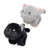 Slap Bracelet Plush Toy, Cat, Set of 2, "Snap! Hug!" Cuddle Cat, Color Not Specified