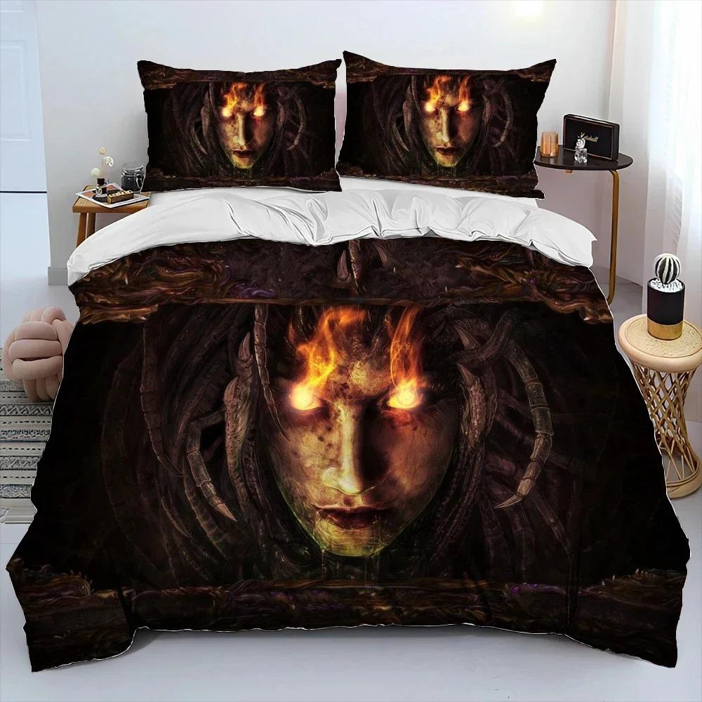3D HD StarCraft Game Gamer PC Comforter Bedding Set,Duvet Cover Bed Set Quilt Cover Pillowcase,king Queen Size Bedding Set Kids Tool