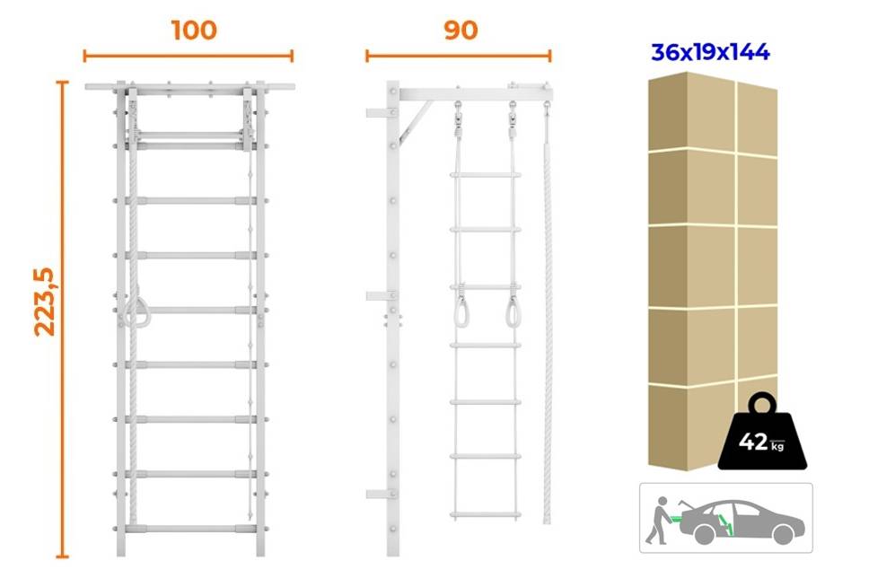 Gymnastic ladder Trick - white