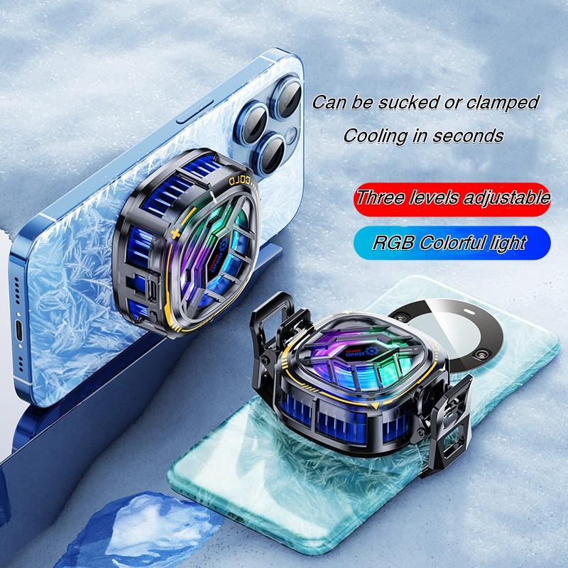 Innovative Smart Gadgets X76 Pro Radiator Semiconductor Mobile Phone Fan Magnetic Fast Cooling RGB Color Gaming Fan for Iphone