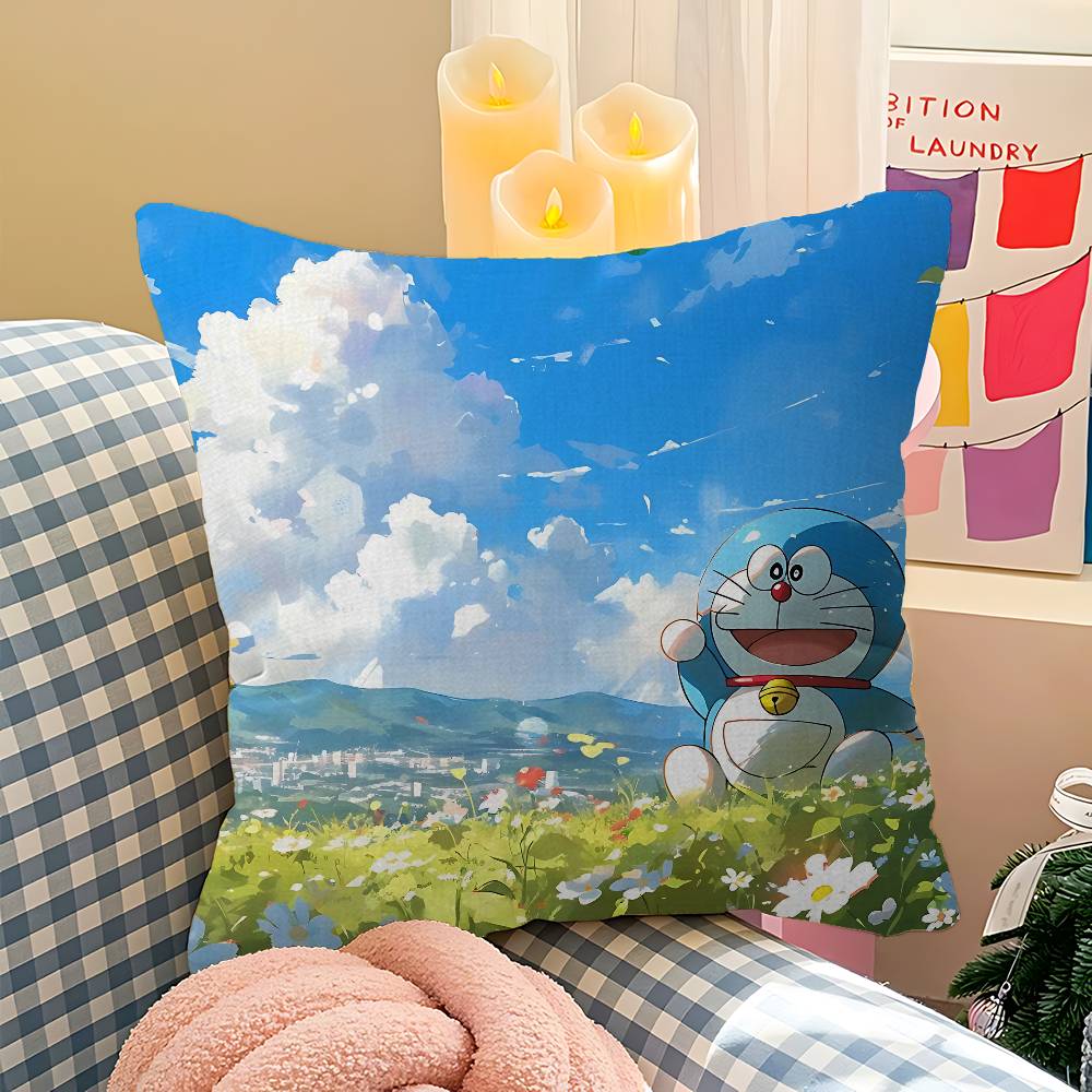 Funny DDoraemons Cartoon Pillow Gift Home Office Decoration Pillow Bedroom Sofa Car Cushion CoverPillow Case