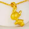 Yi Hua Gold Christmas Plum Blossom Reindeer Pendant Necklace for Men, Women, & Children