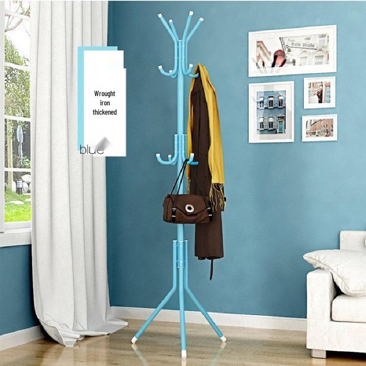Sleek Wrought Iron Clothes Rack: Minimalist Floor-Standing Design for Easy Assembly