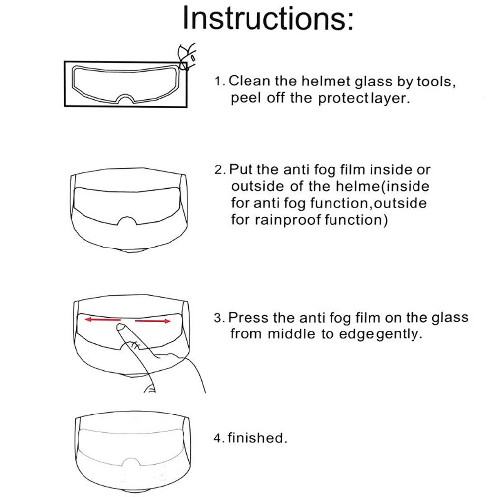 Helmet Lens Anti Rain Rainproof Film Motorcycle Helmet Film Anti-Fog Patch Motorcycle Helmet