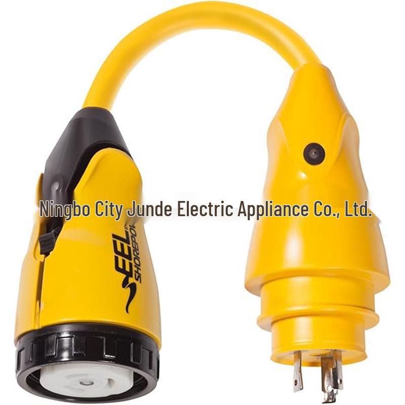 

Male 30A 125V to Female 50A 125/250V Locking Boat Adapter Connector