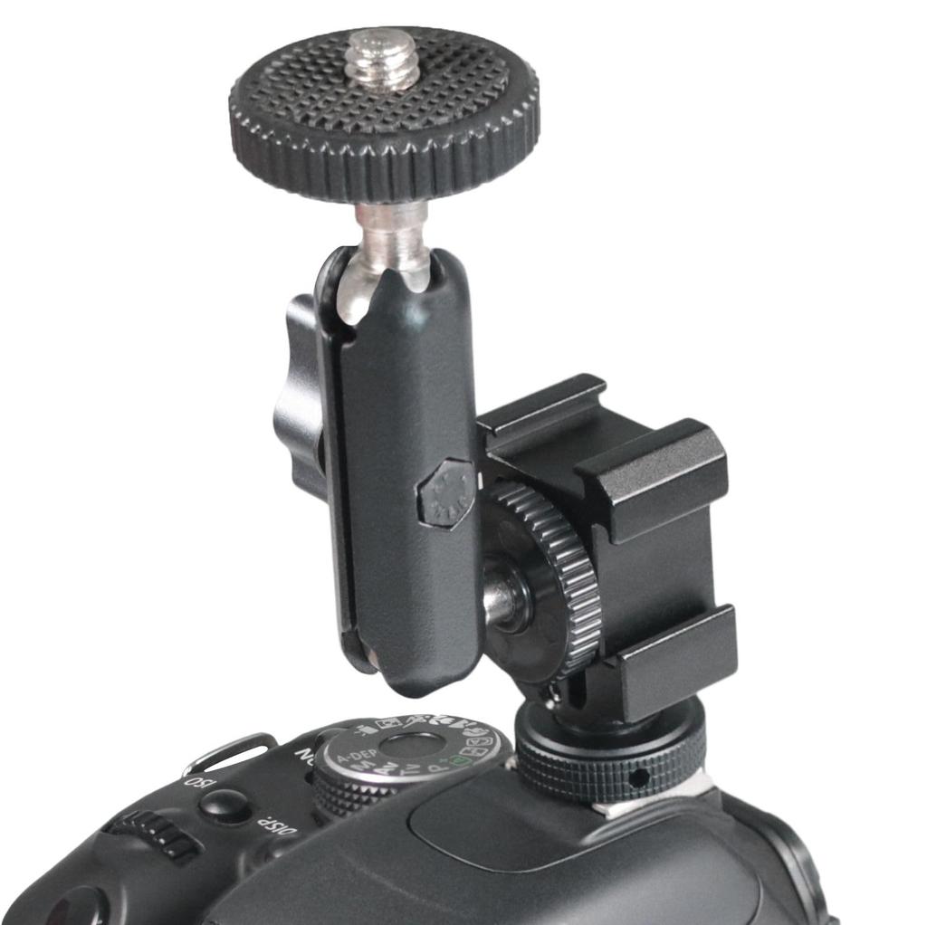 3 Cold Shoe Mount Adapter Hot Shoe Screw with Tripod Camera Photography Photography Support Device with Shoe Mount Hole & 1/4" Hole, Accessory,