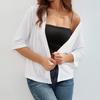T Shirts For Women Pleated V-Neck Dressy Casual Blouses Printing Short Sleeve Summer Tops Loose Fit