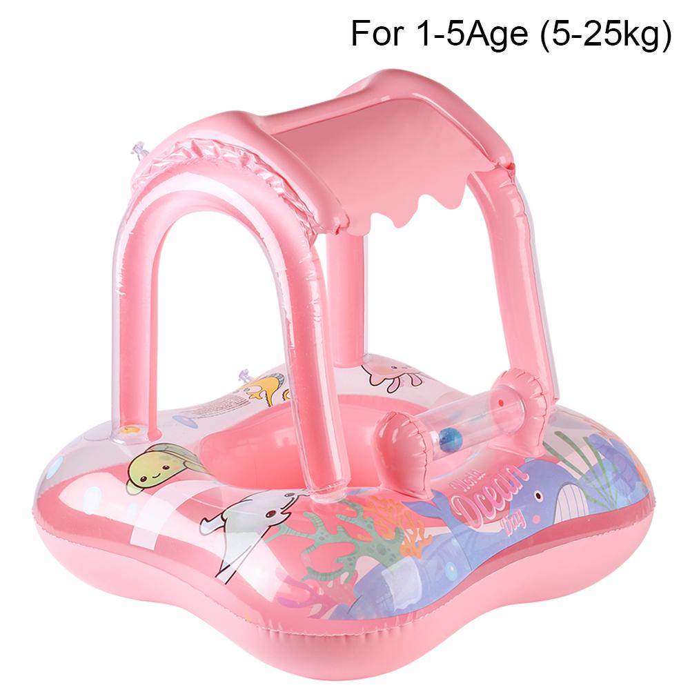 

Pool floats with canopy for Kids Toddler Infant Pool Float for Baby Swimming Ring Floaties for Pool Beach Toys for Party