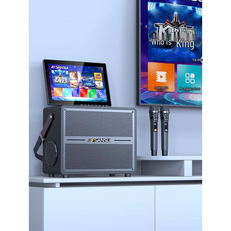 SANSUI Outdoor KTV Speaker with Display CN Plug (adapter Included)