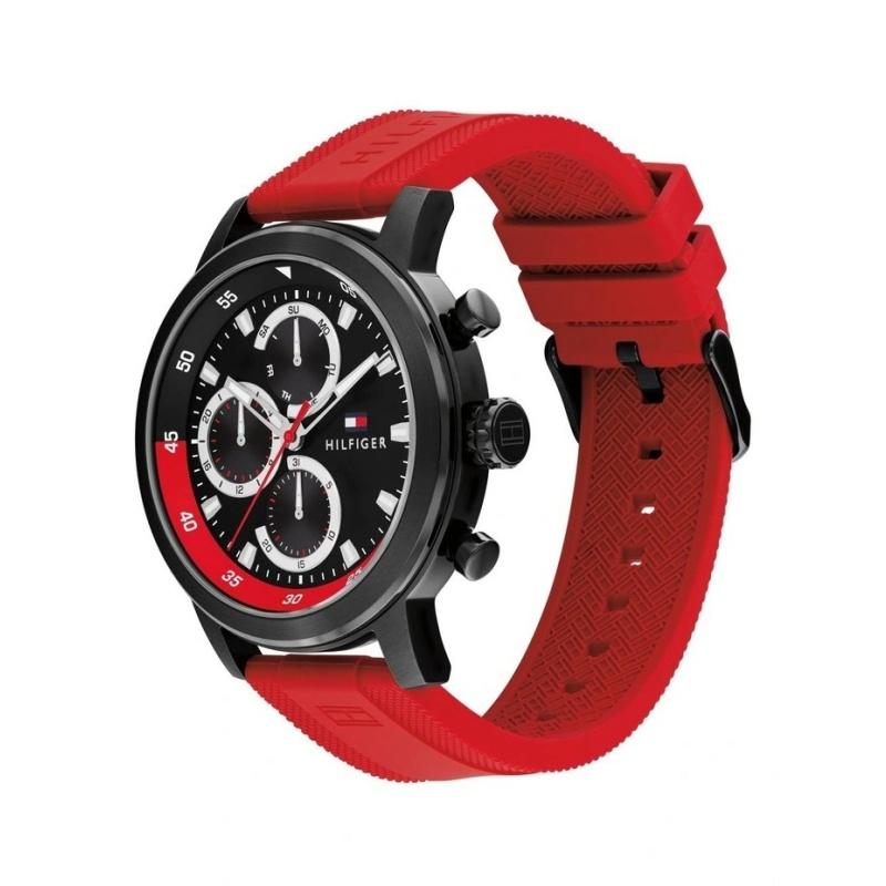Tommy Hilfiger 1792178 rote Quarz Herrenuhr