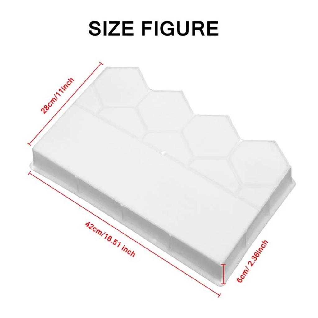 Concrete Mold Plaster Brick Pool Garden Fence DIY Paving Mould Decorative