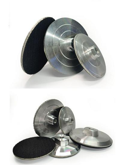 Self-Adhesive Stone Polishing Pad for Angle Grinders, Aluminum Alloy Disc with Water/Dry Grinding Capability and Sandpaper Suction Cup.