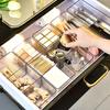 Clear Acrylic Makeup Layered Storage Box Dressing Table Cosmetic Lipstick Organizer Boxes Desktop Drawer Divider Storage