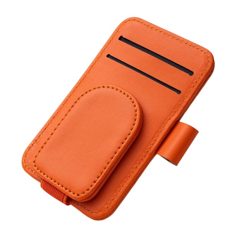 Leather Storage Clip Auto Interior Accessory Car Glasses Holder Card Clip Eyeglass Hanger Organizer Clip for Sun Visors