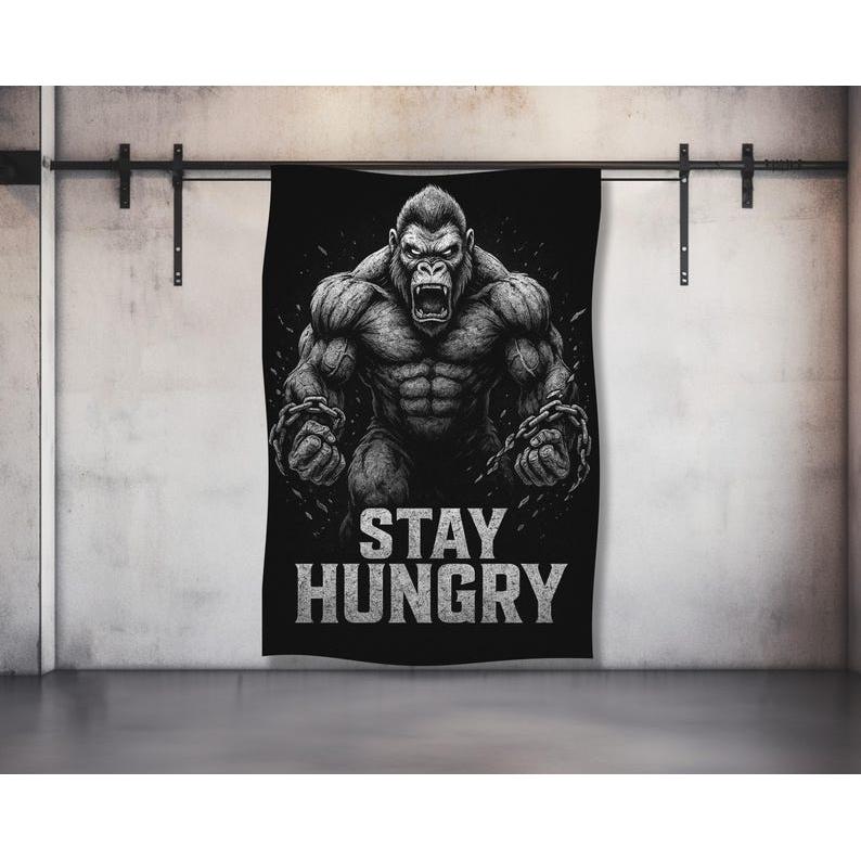 Maintain a feeling of hunger tapestry 75x100 чёрный