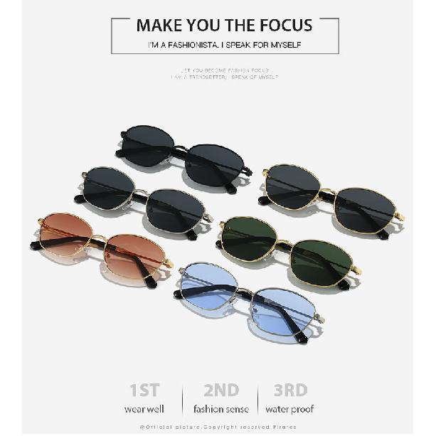 Metal-framed cat-eye sunglasses, retro style, trendy, suitable for driving