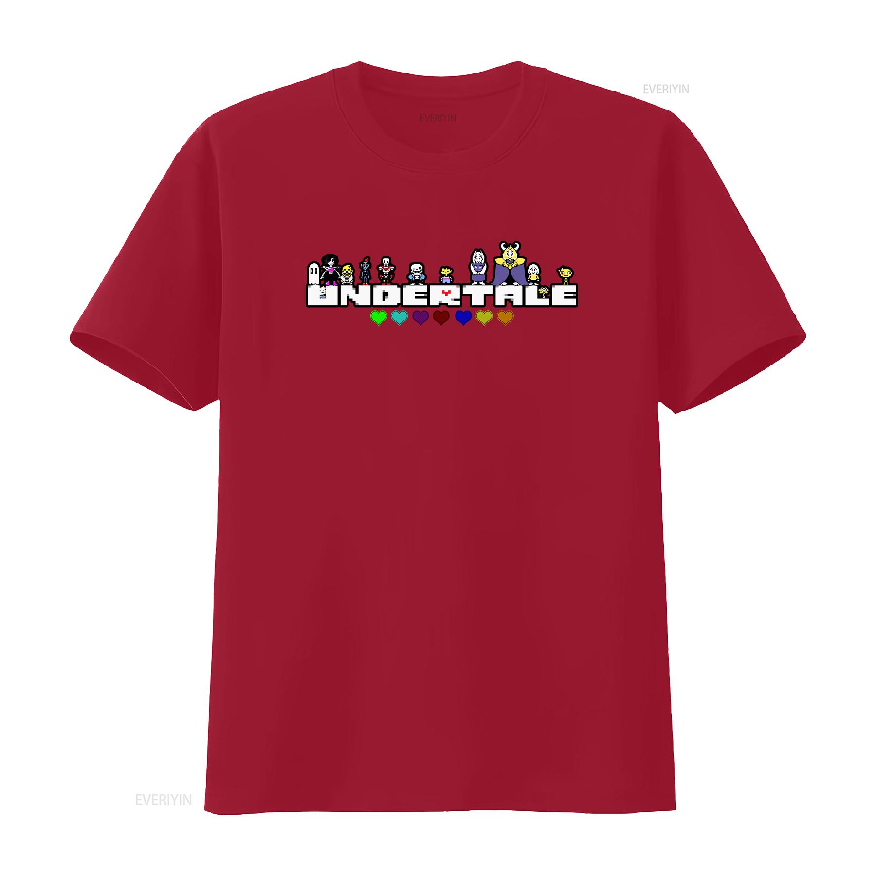UNDERTALE Все персонажи Логотип RPG Игра Санс Азриэль Папирус Фриск Мужская футболка винтажная Стиранный Топ для повседневной носки Растягивающийся S
