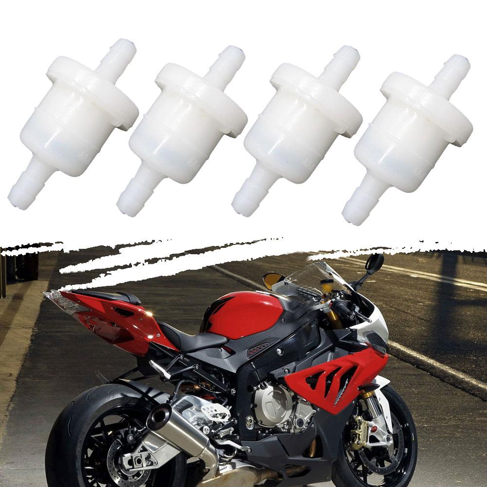 4pcs Plastic Fuel Gas Fuel Filter 50cc 90cc 110cc 150cc 250cc Atv Dirt Bikes Go Karts Scooters Etc Universal Car Accessories