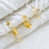 3 Pcs Minimalist Zircon Hoop Earrings Set For Women Fashion Elegant Lightweight Chunky Gold Plated Huggie Earrings Jewelry Gifts