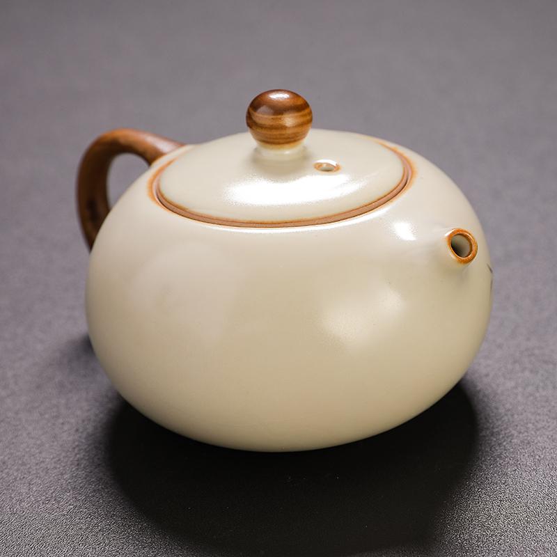Ru Porcelain Xishi Teapot: Elegant Ceramic for Home Brewing and Gongfu Tea Rituals