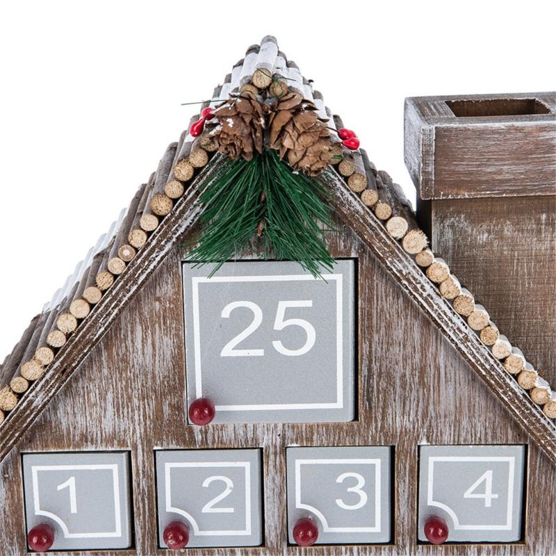 Christmas Countdown Calendar 25 Days Countdown Calendar Desk Ornament with 25 Present Box for Adult Kid Home Decoration