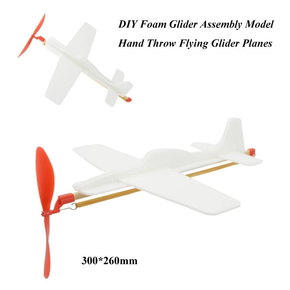 300*260mm DIY Airplane Model Rubber Bands Power Hand Throw Aircraft Toy for Kids Outdoor