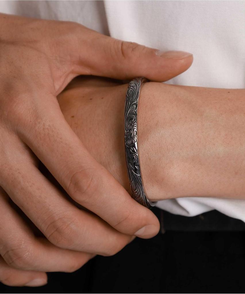 [Lionheart] Bangle/Wristband [Limited Edition] "HAWAIIAN" Round Bangle/Surgical Stainless Steel (Hypoallergenic)