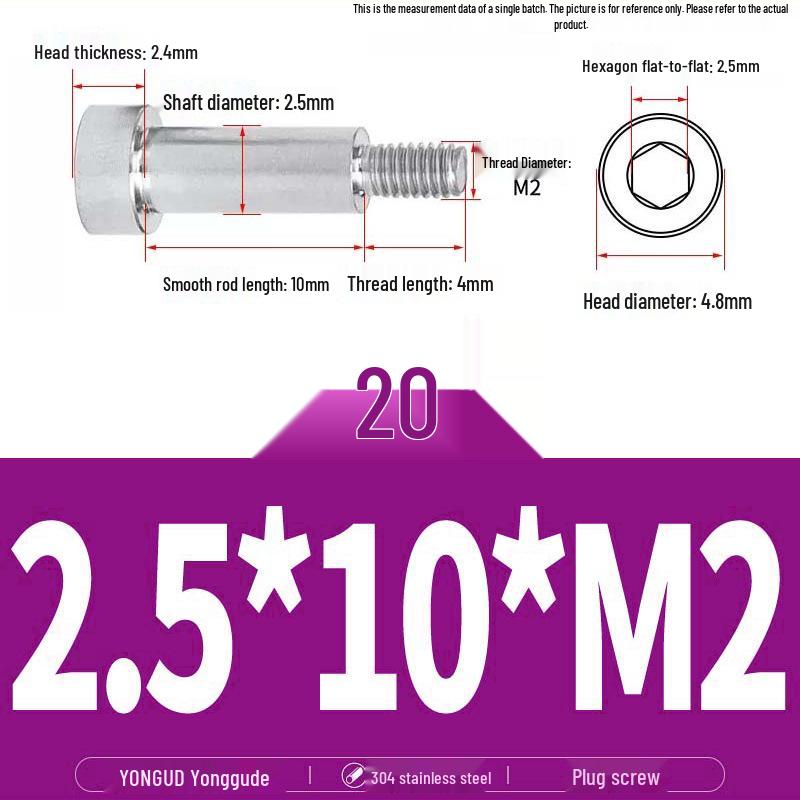 304 Stainless Steel Hex Socket Shoulder and Step Screw Set