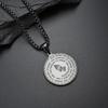 Men's Praying Hands Coin Pendant Round Medal Necklace Religious Hands Prayer Jewelry