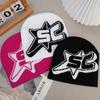 Y2K Pullover Hats Star Ins Skullies Cool Knitted Letter Beanies  Outdoor