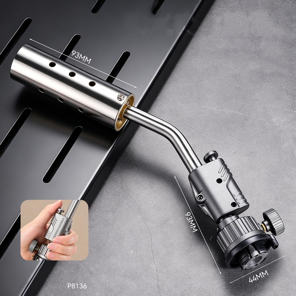 Portable Gold Copper Gas Welding Torch High Temperature Flame for BBQ Cooking Brazing