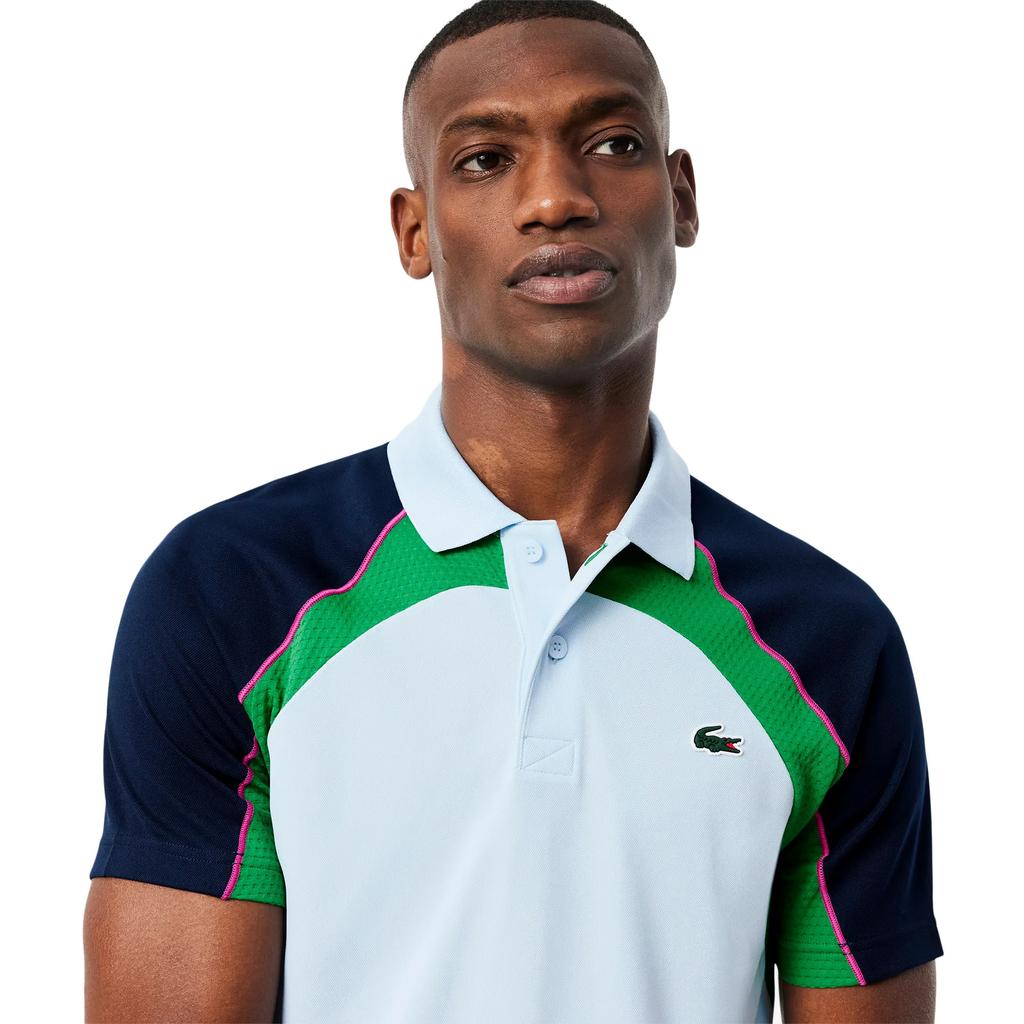 Lacoste Mens Colour Block Ultra Dry Tennis Polo Shirt