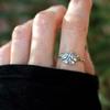 Vintage Death Moth Statement Ring, Retro Engraved Luna Moth Ring, Gothic Insect Stack‑able Jewelry, Unique Gift for Women Men