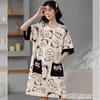 Pajamas Women's Summer Thin Pajamas Short Sleeves Large Size Fat Mm Medium and Long Pajamas Pajamas Loungewear