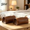 Bathroom Tissue Container PU Leather Box Foldable Retro Style Holder Storage Organizer Decorative Desktop Organizer for Office Desk Home Car Decor
