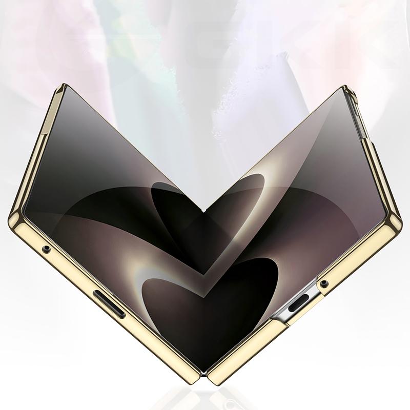 Luxus Galvanisiert Bemaltes Glas Case für Samsung Galaxy Z Fold 8 Ultra Äußerer Bildschirm Glas Schutzhülle für Galaxy Z Fold7 Hülle