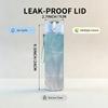 1PC Light Blue Cloud Fabric Texture Print 750ml Color Plastic Sports Water Bottle Leakproof Flip Straw Lid Suitable for Sports Office Home Use