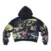 European and American Personalized Street Trendy Brand Y2k Couple Hooded Sweater American Retro Camouflage Printed Zipper Jacket