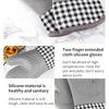 Silikonisolierte Handschuhe Einzelne Ofenhandschuhe Hochtemperaturbeständig Rutschfest Verbrühschutz für Küche Kochen Backen BBQ