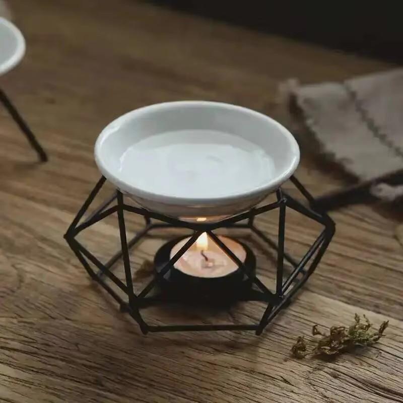 European Oil Furnace Aroma Burner Mosaic Colorful Candle Holder Candlestick Vase Romantic Crafts Gifts Home Decoration