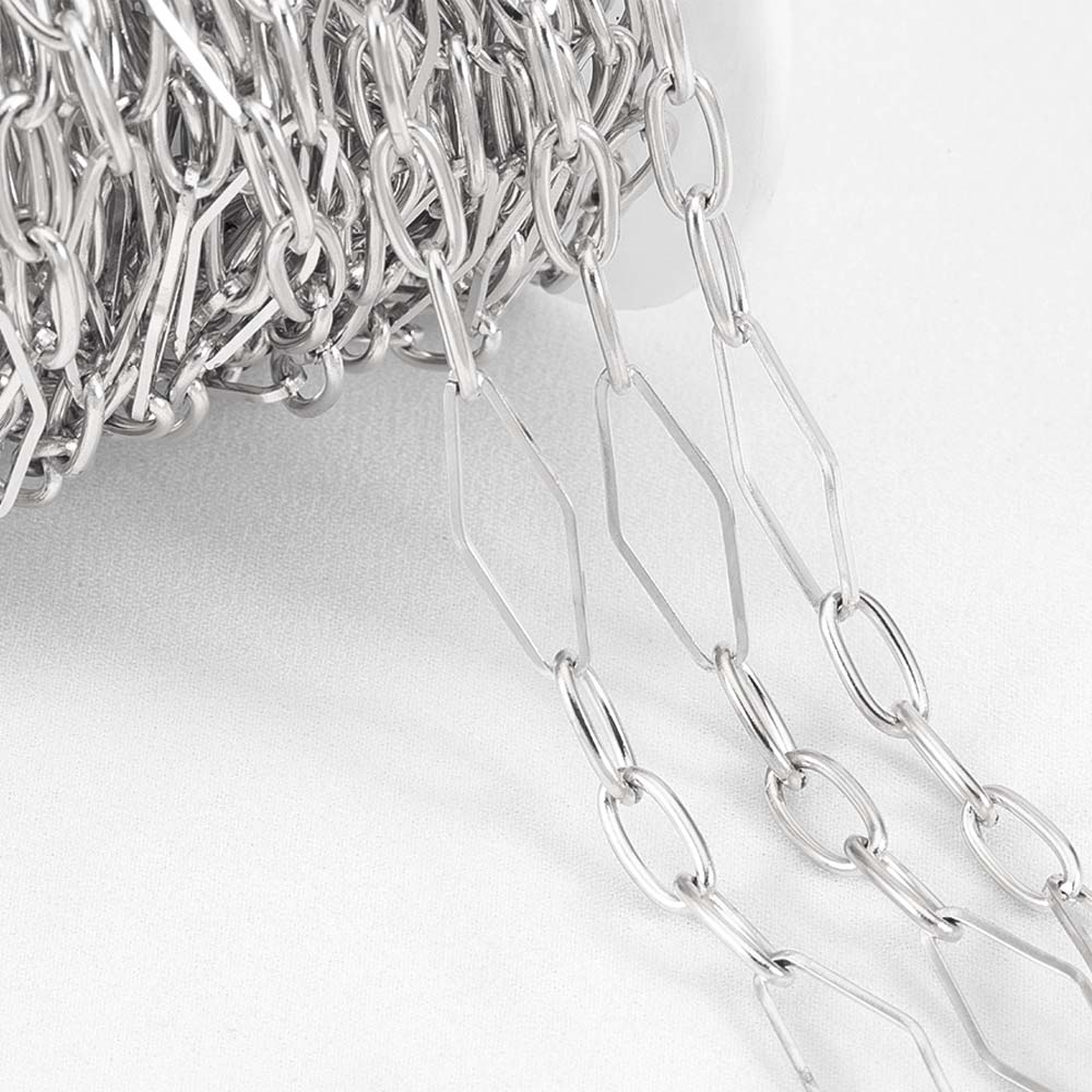 1Meter Multi Styles Stainless Steel Gold Color Silver Color Link Chain Bulk Chains DIY Necklace Jewelry Making Wholesale No Fade