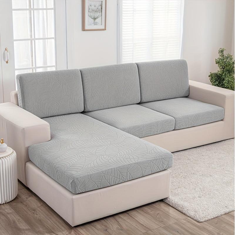 Large Leaf Jacquard Sofa Cover,  Cat Scratch Resistant, Stretchable,Durable Elastic Sofa Cover for Bedroom, Office, Living Room Home Decor